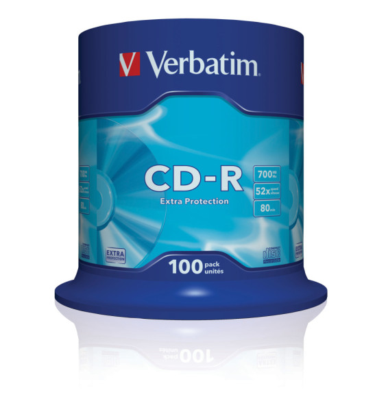 Verbatim CD-R Extra Protection 700 Mo 100 pièce(s) CD-R Extra Protection, 700MB, 52x (43411)