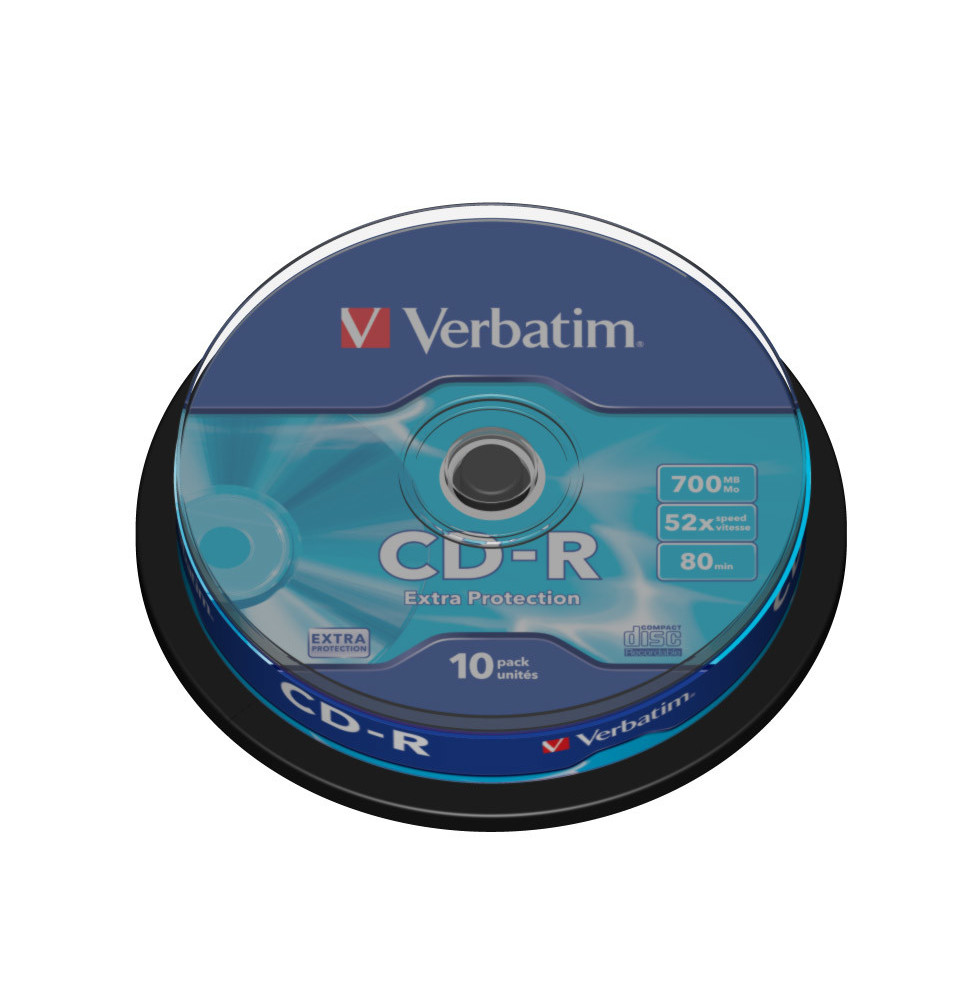Verbatim CD-R Extra Protection 700 Mo 10 pièce(s) CD-R Extra Protection, 700MB, 52x  (43437)