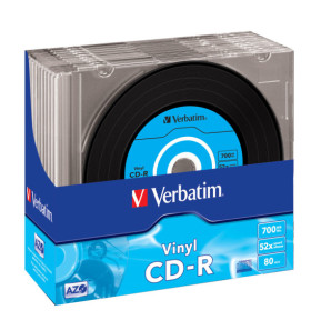 Verbatim CD-R AZO Data Vinyl 700 Mo 10 pièce(s) CD-R AZO Data Vinyl, 700MB, 52x  (43426)