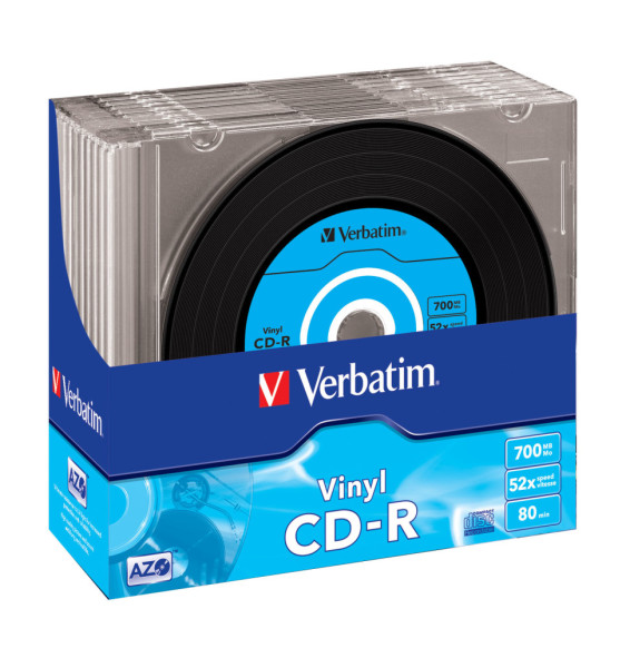 Verbatim CD-R AZO Data Vinyl 700 Mo 10 pièce(s) CD-R AZO Data Vinyl, 700MB, 52x (43426)