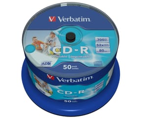 Verbatim CD-R AZO Wide Inkjet Printable no ID 700 Mo 50 pièce(s) CD-R AZO Wide Inkjet Printable - no ID, 700MB, 52x  (43438) — image 2