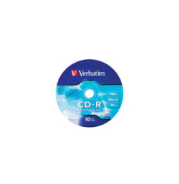 Verbatim CD-R 52X 700MB 10PK OPS Wrap EP 700 Mo 10 pièce(s) CD-RW 52x, 700MB  (43725)