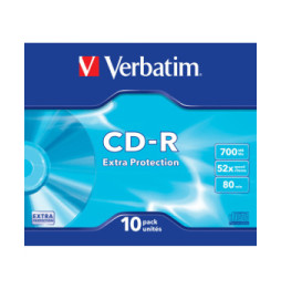 Verbatim CD-R Extra Protection 700 Mo 10 pièce(s) CD-R Extra Protection, 700MB, 52x  (43415)