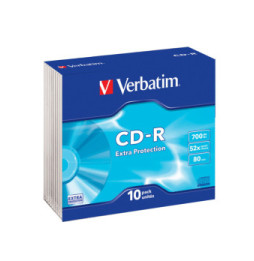 Verbatim CD-R Extra Protection 700 Mo 10 pièce(s) CD-R Extra Protection, 700MB, 52x  (43415)