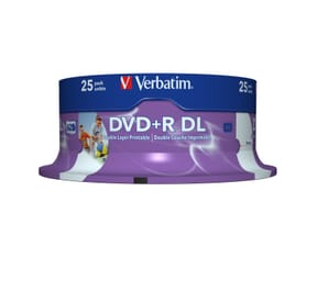 Verbatim 43667 DVD vierge 8,5 Go DVD+R DL 25 pièce(s) DVD+R Double Layer Inkjet Printable 8x, 25pcs (43667) — image 3