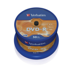 Verbatim DVD-R Matt Silver 4,7 Go 50 pièce(s) DVD-R Matt Silver, 16x, 50pcs  (43548)