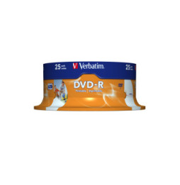 Verbatim 43538 DVD vierge 4,7 Go DVD-R 25 pièce(s) DVD-R Wide Inkjet Printable ID Brand, 16x  (43538)