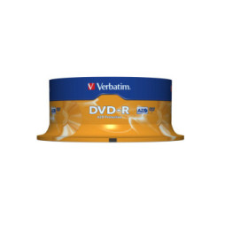 Verbatim 43667 4,7 Go DVD-R 25 pièce(s) DVD-R Matt Silver, 16x  (43522)