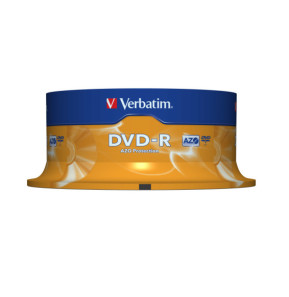 Verbatim 43667 4,7 Go DVD-R 25 pièce(s) DVD-R Matt Silver, 16x  (43522)