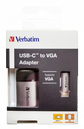 Verbatim 49145 câble vidéo et adaptateur 0,01 m USB Type-C VGA (D-Sub) Noir, Argent (49145) — image 2
