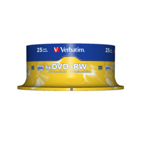 Verbatim DVD+RW Matt Silver 4,7 Go 25 pièce(s) DVD+RW Matt Silver, 25pcs  (43489)