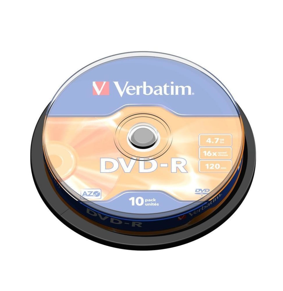 Verbatim DVD-R Matt Silver 4,7 Go 10 pièce(s) DVD-R Matt Silver, 16x  (43523)