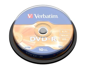 Verbatim DVD-R Matt Silver 4,7 Go 10 pièce(s) DVD-R Matt Silver, 16x  (43523)