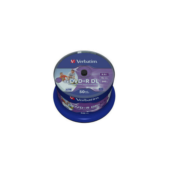 Verbatim 43703 DVD vierge 8,5 Go DVD-R 50 pièce(s) DVD-R DL 8x, 8.5GB, 50pk Spindle (43703)