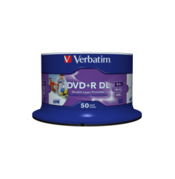 Verbatim 43703 DVD vierge 8,5 Go DVD-R 50 pièce(s) DVD-R DL 8x, 8.5GB, 50pk Spindle  (43703)