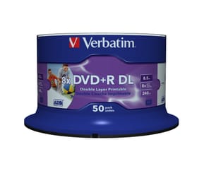 Verbatim 43703 DVD vierge 8,5 Go DVD-R 50 pièce(s) DVD-R DL 8x, 8.5GB, 50pk Spindle  (43703) — image 4