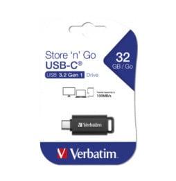 Verbatim Store 'n' Go lecteur USB flash 32 Go USB Type-C 3.2 Gen 1 (3.1 Gen 1) Noir (49457)