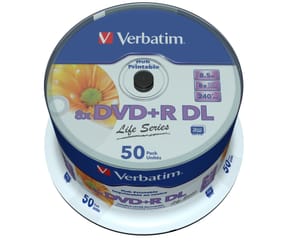 Verbatim 97693 DVD vierge 8,5 Go DVD+R DL 50 pièce(s) DVD+R Double Layer Inkjet Printable 8x Life Series, 50pcs  (97693) — image 2