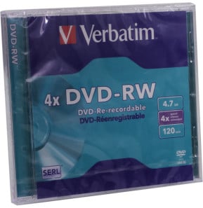 Verbatim VB-DMW44JC DVD-RW Matt Silver 4x, 5pcs  (43285)