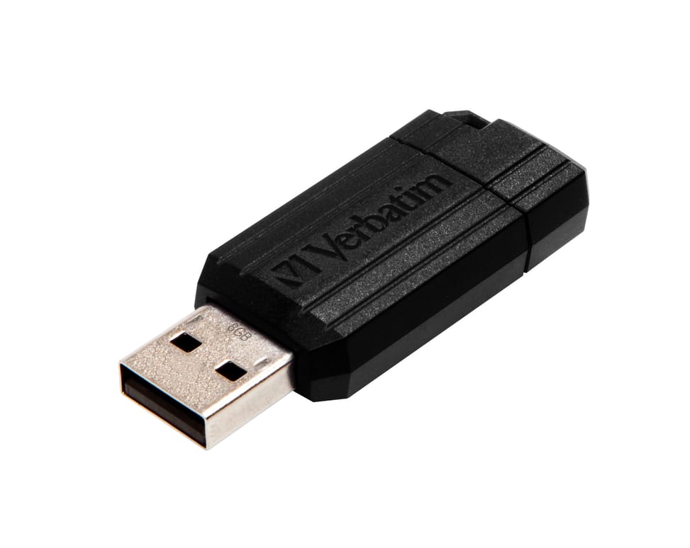 Verbatim Micro-clé USBPinStripe de 8 Go - noire PinStripe, USB 2.0, 8 GB, Noire  (49062) — image 2