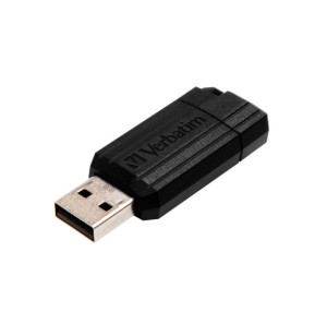 Verbatim Micro-clé USBPinStripe de 8 Go - noire PinStripe, USB 2.0, 8 GB, Noire  (49062)