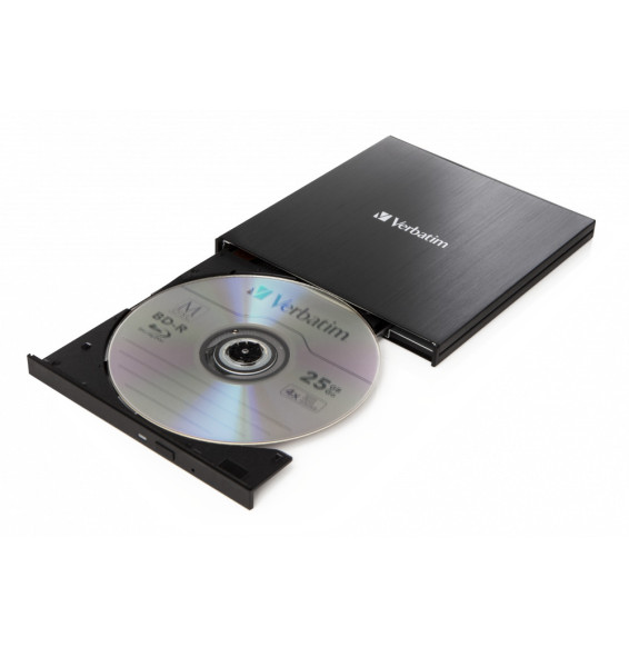 Verbatim 43889 lecteur de disques optiques Blu-Ray RW Noir Graveur Blu-ray externe, Ultra HD 4K, USB 3.1 Gen 1 Type C (43889)