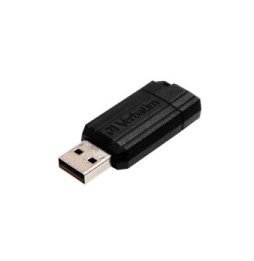 Verbatim Micro-clé USBPinStripe de 64 Go - noire Micro-clé USB PinStripe de 64 Go - noire  (49065)