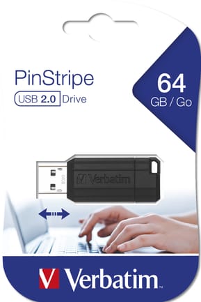Verbatim Micro-clé USBPinStripe de 64 Go - noire Micro-clé USB PinStripe de 64 Go - noire  (49065) — image 5