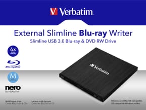 Verbatim External Slimline lecteur de disques optiques Blu-Ray RW Noir (43890) — image 6