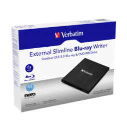 Verbatim External Slimline lecteur de disques optiques Blu-Ray RW Noir (43890)