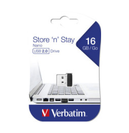 Verbatim Clé NANO USB Store 'n' Stay 16 Go Store 'n' Stay Nano, USB 2.0, 16GB  (97464)
