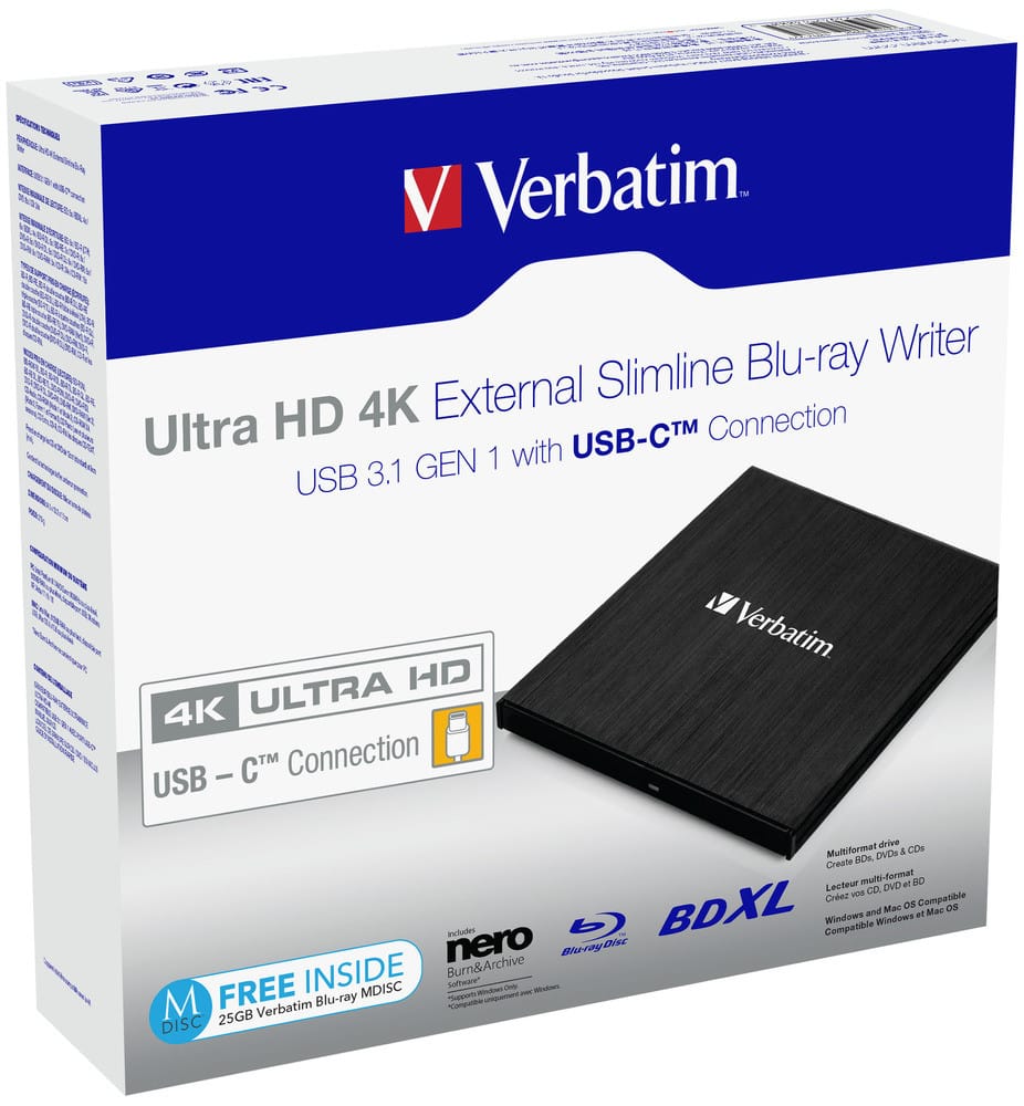 Verbatim 43888 lecteur de disques optiques Blu-Ray DVD Combo Noir (43888) — image 5