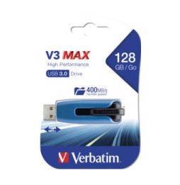 Verbatim Clé USB V3 MAX de 128 Go Store 'n' Go V3 Max, USB 3.0, 128GB  (49808)