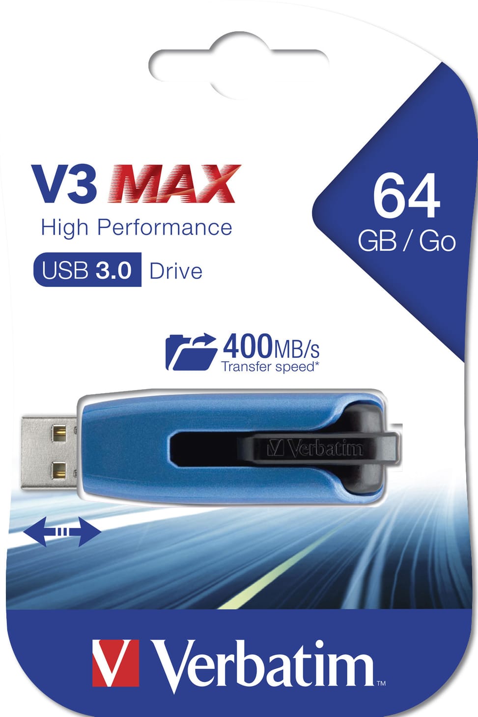 Verbatim Clé USB V3 MAX de 64 Go Store 'n' Go V3 Max, USB 3.0, 64GB  (49807) — image 5