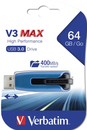Verbatim Clé USB V3 MAX de 64 Go Store 'n' Go V3 Max, USB 3.0, 64GB  (49807) — image 5