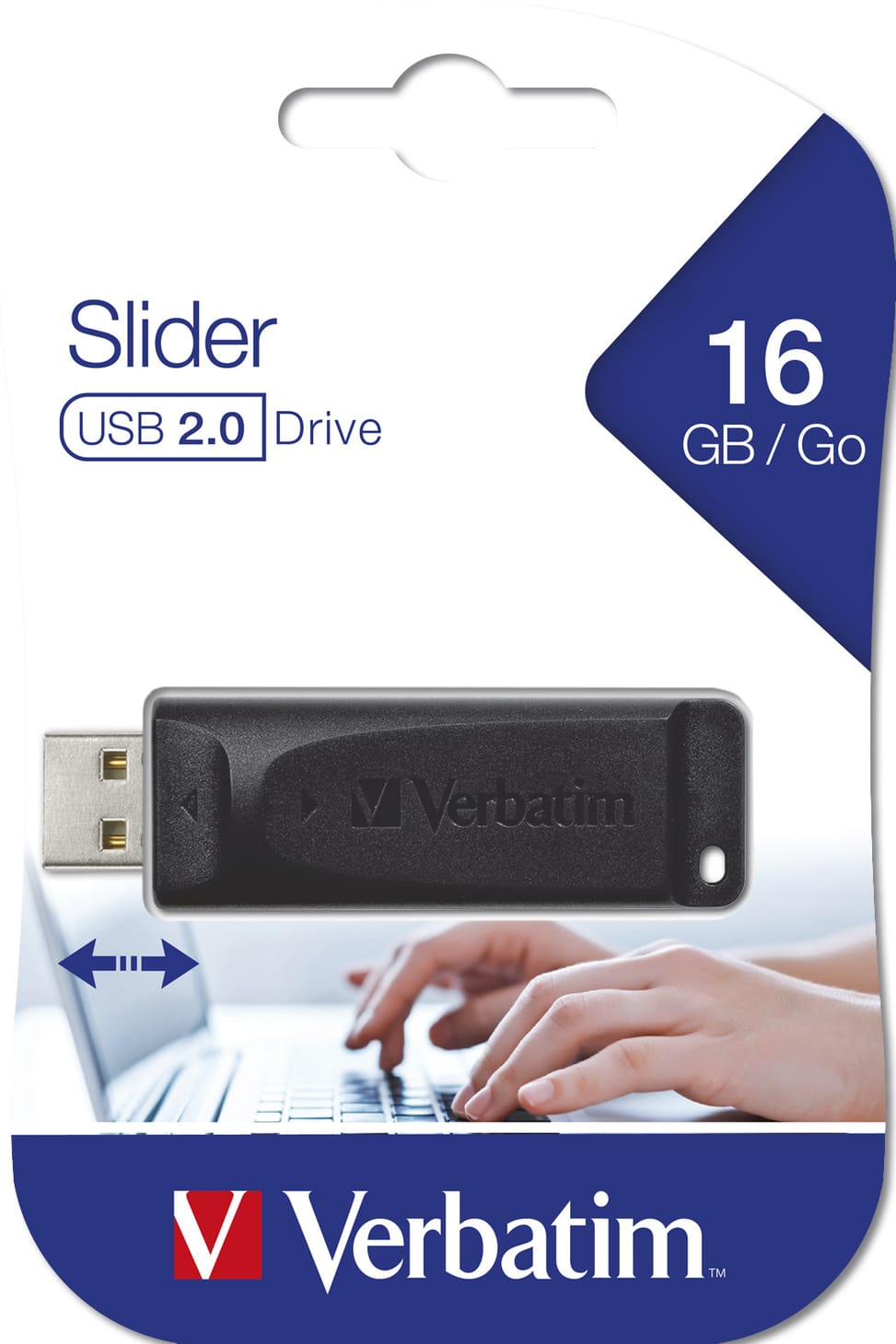 Verbatim Clé USB Slider (16 Go) Store 'n' Go, USB 2.0, 16GB  (98696) — image 5