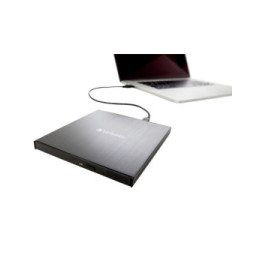 Verbatim 43886 lecteur de disques optiques DVD±RW Noir CD/DVD, 4 MB, USB-C, 145 x 133 x 11 mm, 237 g  (43886)
