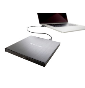 Verbatim 43886 lecteur de disques optiques DVD±RW Noir CD/DVD, 4 MB, USB-C, 145 x 133 x 11 mm, 237 g  (43886)