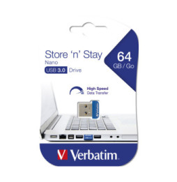 Verbatim Clé NANO USB 3.0 Store 'n' Stay 64 Go Store 'n' Stay Nano, USB 3.0, 64GB  (98711)
