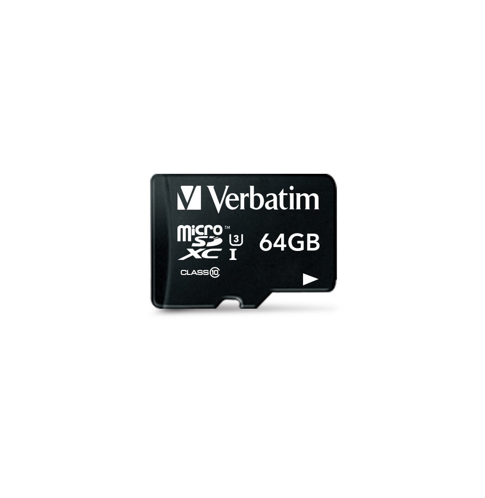 Verbatim 64GB Pro MicroSDXC Card - 600X Speed For 4K Video & Action Cameras