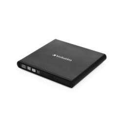 Verbatim Slimline CD/DVD lecteur de disques optiques DVD-RW Noir 8X DVD Write Speed, 24X CD Write Speed, USB 2.0  (98938)