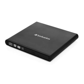 Verbatim Slimline CD/DVD lecteur de disques optiques DVD-RW Noir 8X DVD Write Speed, 24X CD Write Speed, USB 2.0  (98938)