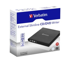 Verbatim Slimline CD/DVD lecteur de disques optiques DVD-RW Noir 8X DVD Write Speed, 24X CD Write Speed, USB 2.0  (98938) — image 5