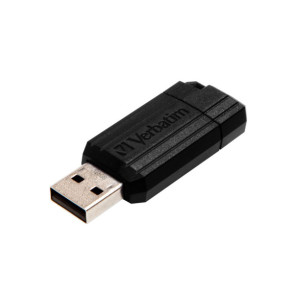 Verbatim Micro-clé USBPinStripe de 128 Go - noire PinStripe USB Drive 128GB  (49071)