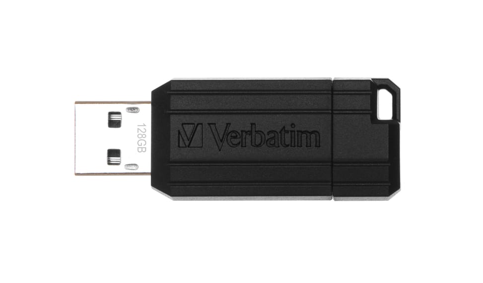 Verbatim Micro-clé USBPinStripe de 128 Go - noire PinStripe USB Drive 128GB  (49071) — image 5