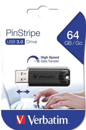 Verbatim Clé USBPinStripe 3.0 de 64 Go - Noire PinStripe, USB 3.0, 64GB, Noire  (49318) — image 6