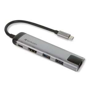 Verbatim 49141 station d'accueil USB 3.2 Gen 1 (3.1 Gen 1) Type-C Noir, Argent (49141)