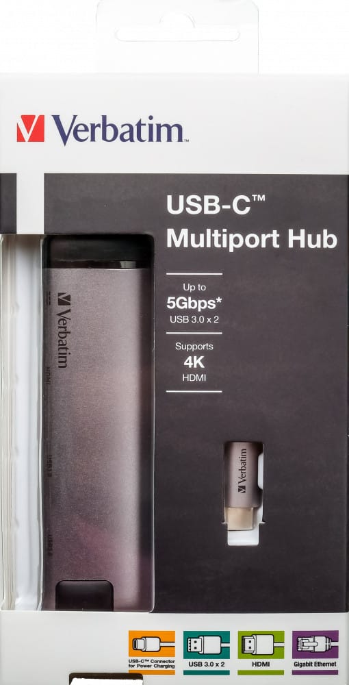 Verbatim 49141 station d'accueil USB 3.2 Gen 1 (3.1 Gen 1) Type-C Noir, Argent (49141) — image 2