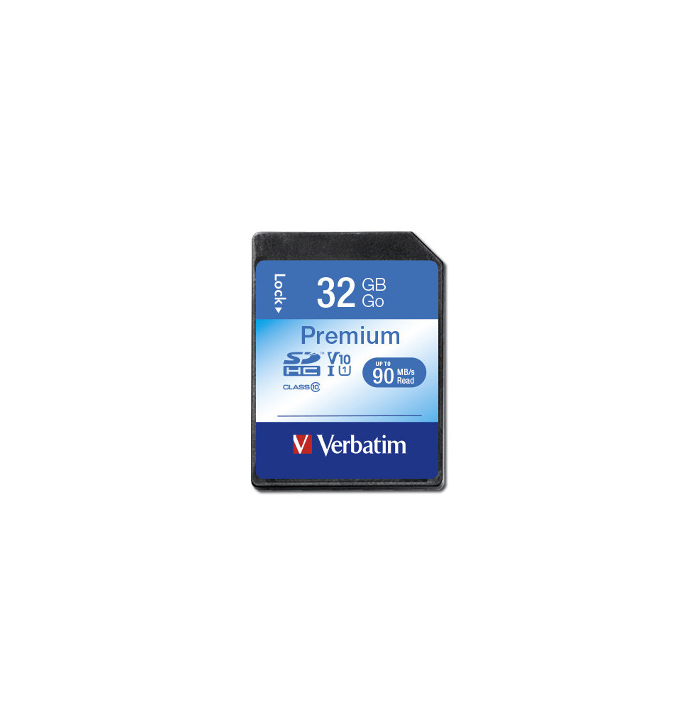 Verbatim Premium 32 Go SDHC Classe 10 Verbatim Premium 32 GB SDHC Class 10  (43963)