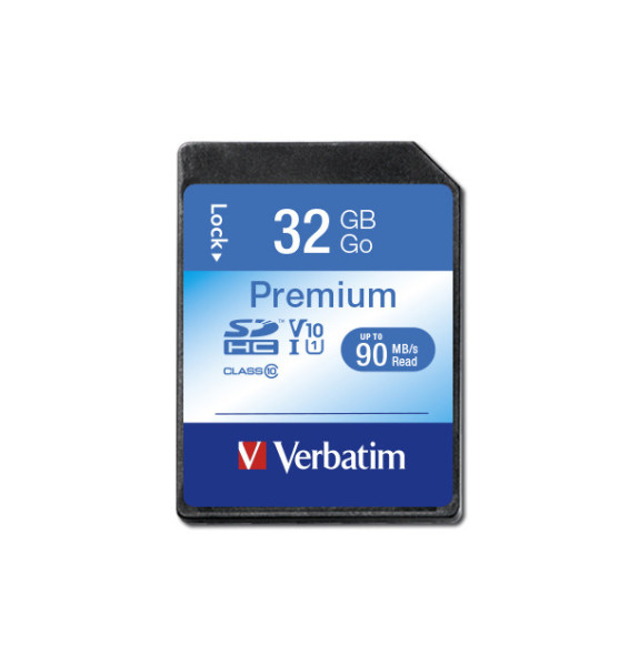 Verbatim Premium 32 Go SDHC Classe 10 Verbatim Premium 32 GB SDHC Class 10 (43963)